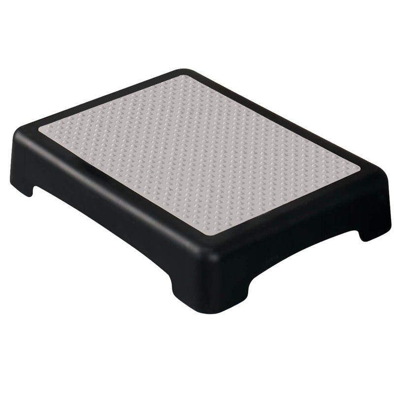 Miles Kimball Non-Slip Indoor/Outdoor 4 Inch Height Mobility Platform Step, Grooved Surface for Added Traction, Drainage Holes â€“ Supports Up to 400 Pounds, Measures 19 1/4" L x 15 1/2" W x 4" H - Image 1